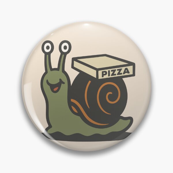 Item preview, Snail Pizza Delivery – Retro Funny Food Cartoon Mascot designed and sold by ZethStudios.
