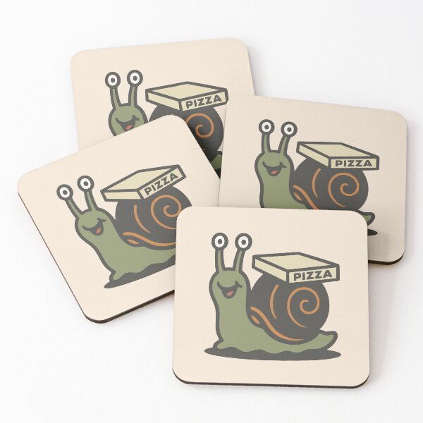 Item preview, Snail Pizza Delivery – Retro Funny Food Cartoon Mascot designed and sold by ZethStudios.