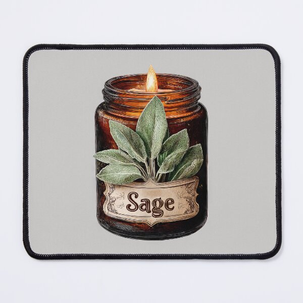 Item preview, Witchy Purification Candle With Sage Leaves designed and sold by scicilysimonee.