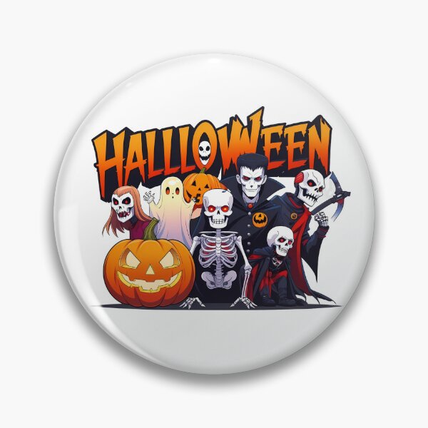Item preview, A cartoon Halloween scene with a creepy skeleton and a pumpkin designed and sold by PWDigitalArt.