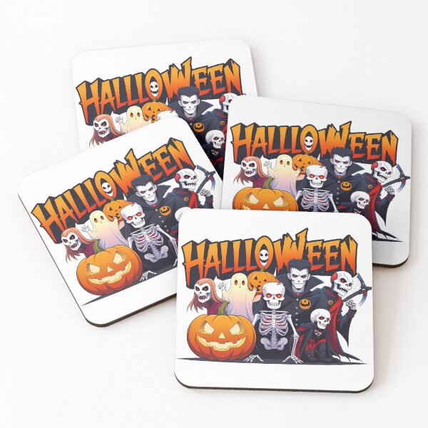 Item preview, A cartoon Halloween scene with a creepy skeleton and a pumpkin designed and sold by PWDigitalArt.