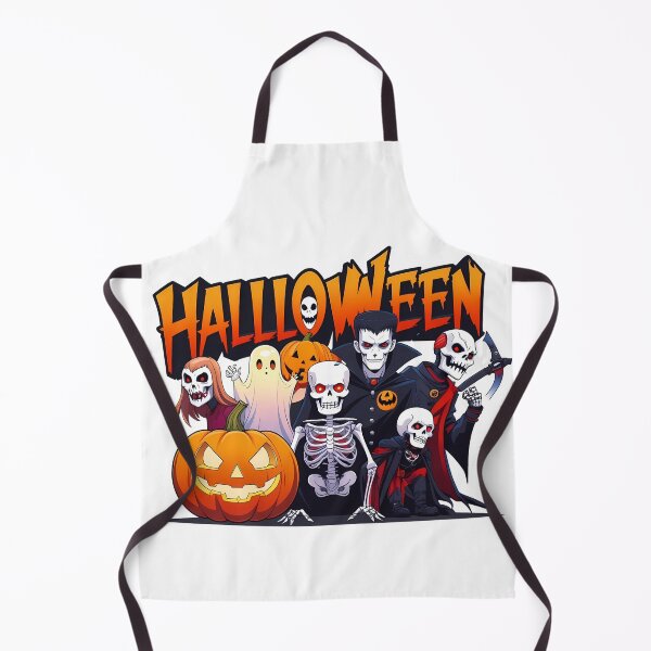 Item preview, A cartoon Halloween scene with a creepy skeleton and a pumpkin designed and sold by PWDigitalArt.