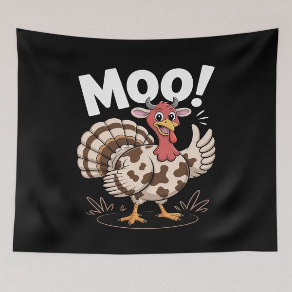 Item preview, Thanksgiving Turkey Moo Cow Thanksgiving Moo Turkey Day Fall designed and sold by Jadiantukora.