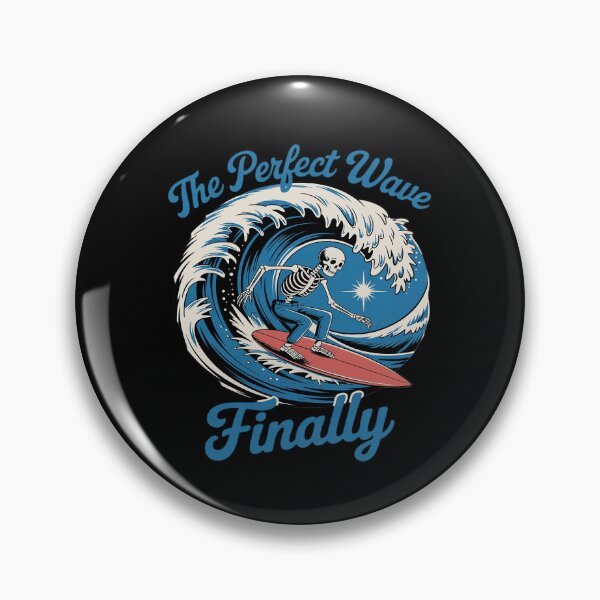 Item preview, The Perfect Wave Finally Funny skeleton surfer Surfing designed and sold by Jadiantukora.