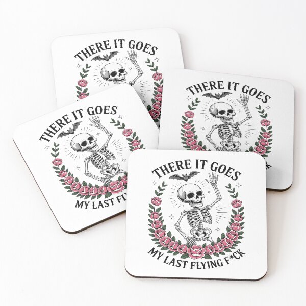 Item preview, There It Goes My Last Flying Fuck Skeletons Funny Halloween designed and sold by Jadiantukora.