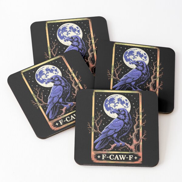 Item preview, Mystical Raven Under Full Moon with Gothic Vibes designed and sold by sandrahofer-art.