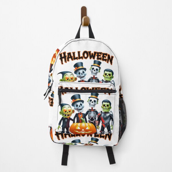 Item preview, Halloween sale background with ghost, skeleton, and pumpkins designed and sold by PWDigitalArt.
