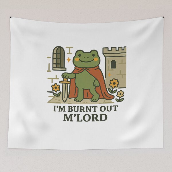 Item preview, Funny Frog Knight  Medieval Cottagecore Quirky Sticker  designed and sold by Georgessch.