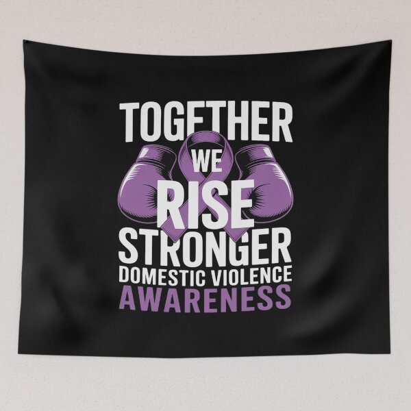 Item preview, Together We Rise Domestic Violence Awareness Purple Ribbon designed and sold by Idarmotar.