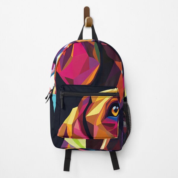 Item preview, colorful geometric dog portrait in modern pop art style designed and sold by Cute-huh.