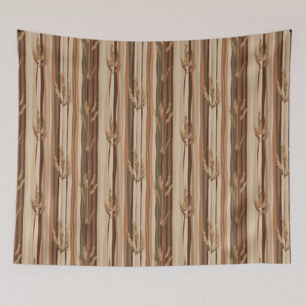 Item preview, Boho Pampas Grass Striped Pattern - Earthy Neutral Aesthetic Art designed and sold by NSB-Design.