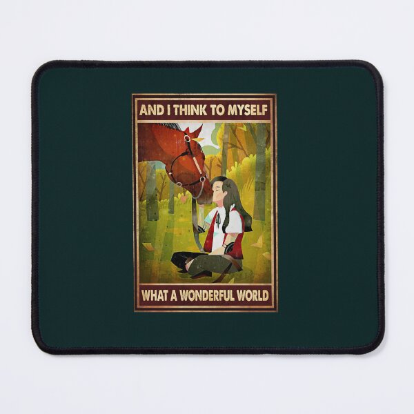 Item preview, And I Think To Myself What A Wonderful World - Woman HorseGift Oversized  designed and sold by strawberryds.