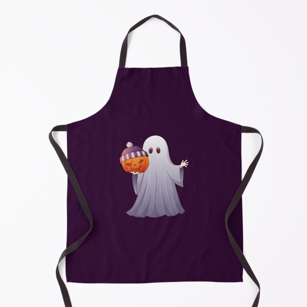 Item preview, Cute Halloween Ghost with Pumpkin Illustration designed and sold by ColorloomArt.