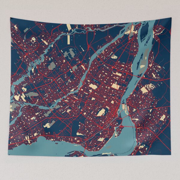 Item preview, Montreal City Map of Quebec, Canada - Hope designed and sold by deMAP.