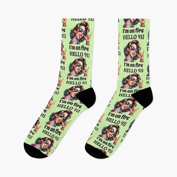 Item preview, Hello 911, I'm on Fire - Funny Sass Quotes designed and sold by Vicky021.