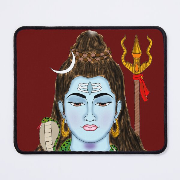 Item preview, Divine Lord Shiva Face | Mahadev Spiritual Artwork | Hindu God Painting designed and sold by Harshit_Digital_Arts.