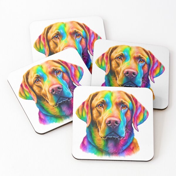 Item preview, Rainbow Labrador Retriever Art – Colorful Dog Lover Design designed and sold by Fredster1966.