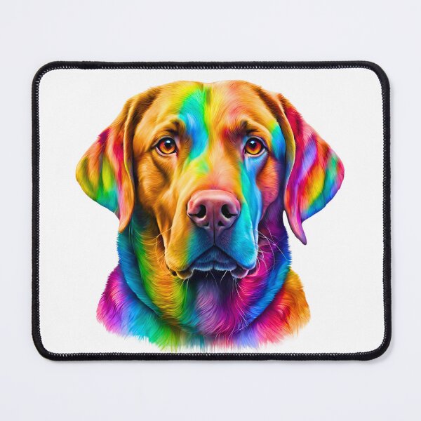 Item preview, Rainbow Labrador Retriever Art – Colorful Dog Lover Design designed and sold by Fredster1966.