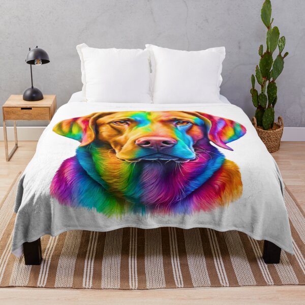 Item preview, Rainbow Labrador Retriever Art – Colorful Dog Lover Design designed and sold by Fredster1966.