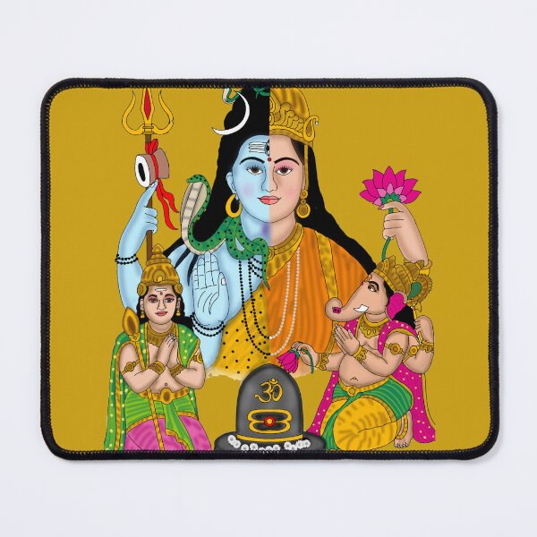 Item preview, Divine Lord Shiva Family | Shiv Parvati Ganesha Kartikeya | Spiritual Hindu Art designed and sold by Harshit_Digital_Arts.