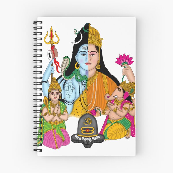Item preview, Divine Lord Shiva Family | Shiv Parvati Ganesha Kartikeya | Spiritual Hindu Art designed and sold by Harshit_Digital_Arts.