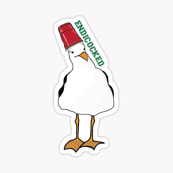 Endicocked College Gull Sticker