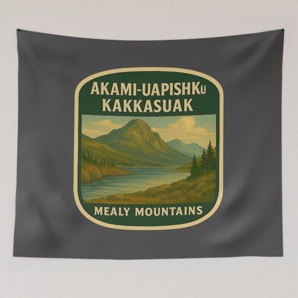 Item preview, Vintage Canadian National Park Prints: Mealy Mountains designed and sold by PinUpPizzazz.