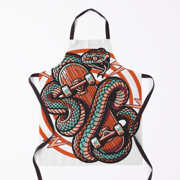 Item preview, Snake and Skateboard – Fierce Serpent Skater Tattoo Style Graphic Design designed and sold by Graphic Botique.