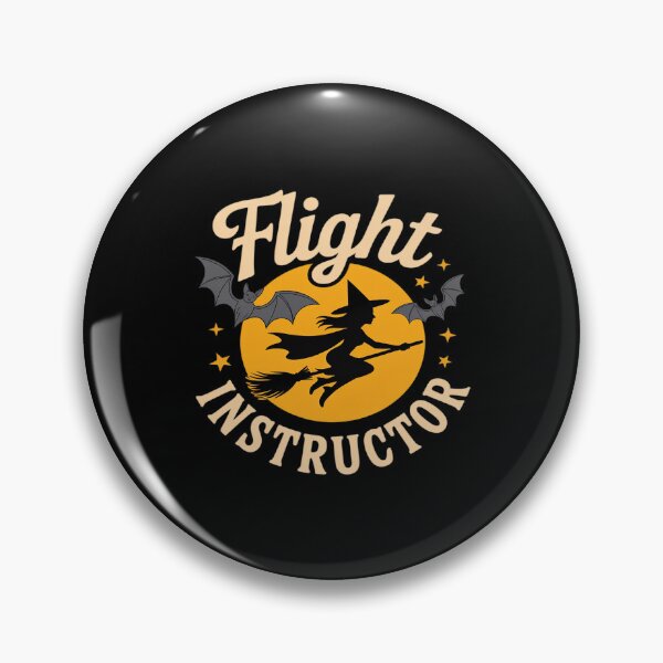 Item preview, Womens Flight Instructor witch broom bats pilot funny halloween designed and sold by August4Laughs25.