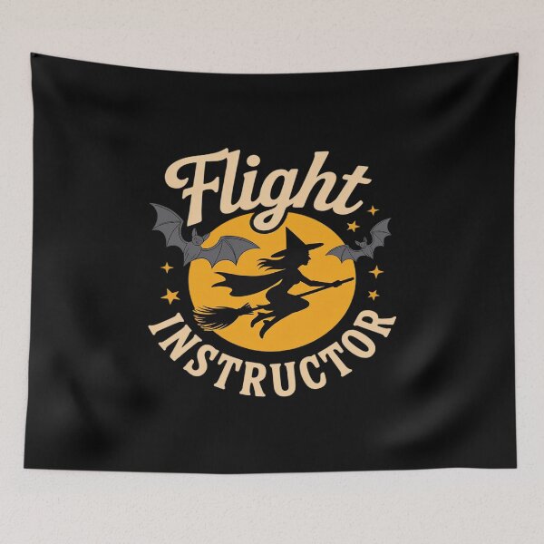 Item preview, Womens Flight Instructor witch broom bats pilot funny halloween designed and sold by August4Laughs25.