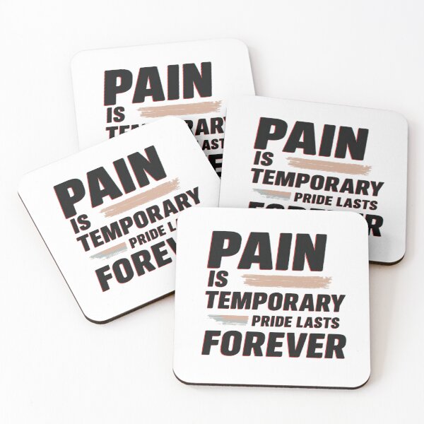 Item preview, Pain Is Temporary Pride Lasts Forever – Motivational Quote designed and sold by SoulFlex.