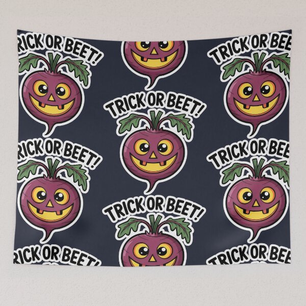 Item preview, Glowing-Eyed Beetroot with Creepy Jack-o’-Lantern Features designed and sold by SplashTastic.