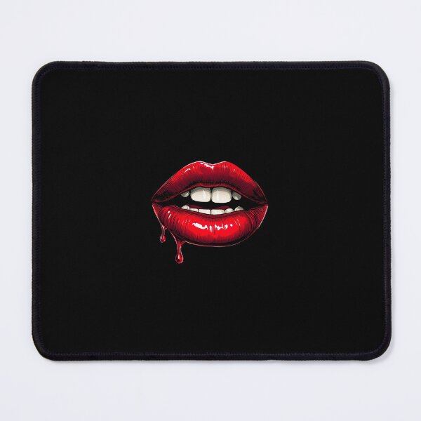 Item preview, Glossy Red Lips Close-Up – Comic Style Digital Art with Dripping Detail designed and sold by PixelVibe782.