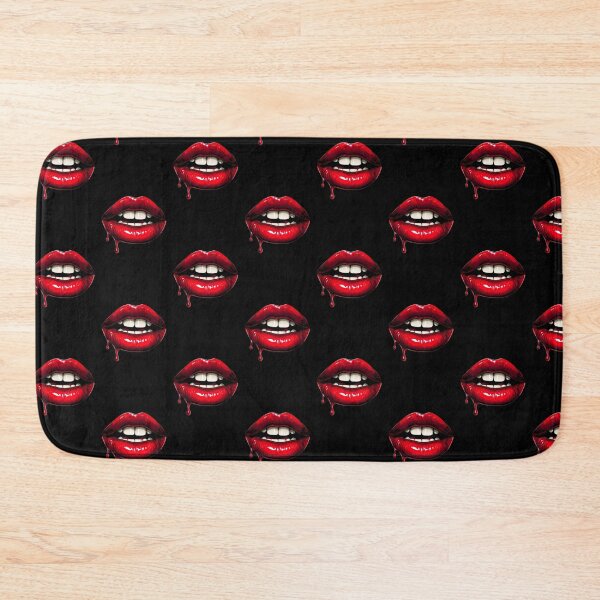 Item preview, Glossy Red Lips Close-Up – Comic Style Digital Art with Dripping Detail designed and sold by PixelVibe782.