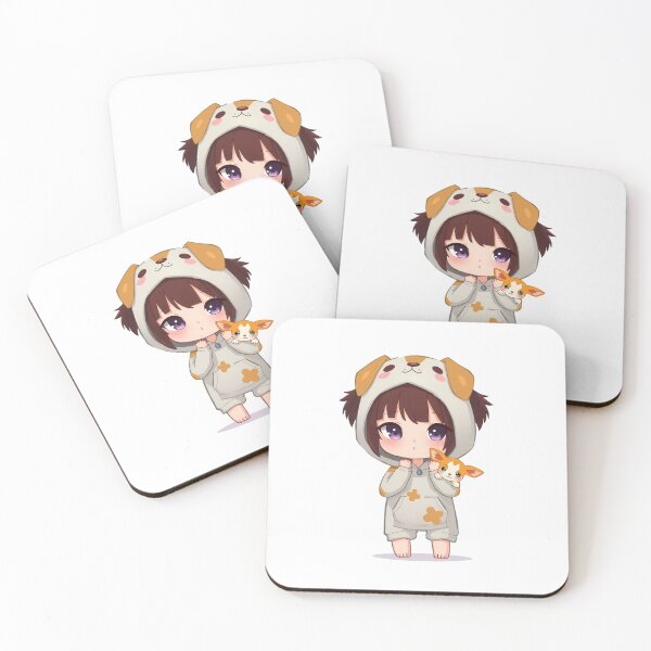 Item preview,  Cute Anime Girl in Dog Costume with Puppy designed and sold by click.