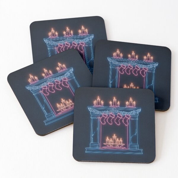 Item preview, Neon Christmas Fireplace Glow designed and sold by ArgentoArt.