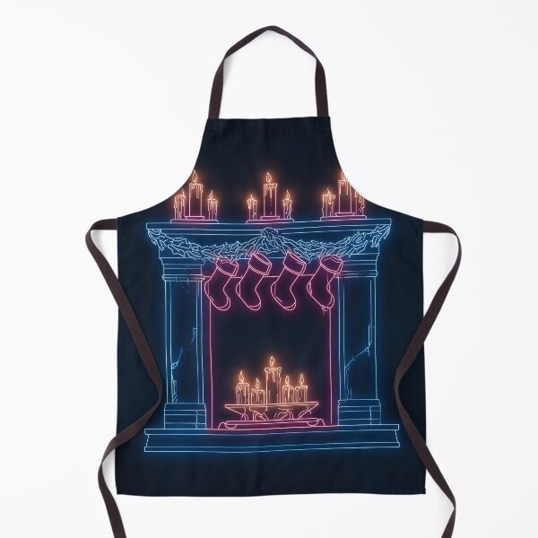 Item preview, Neon Christmas Fireplace Glow designed and sold by ArgentoArt.