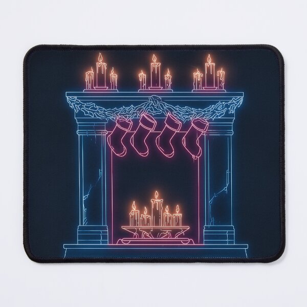 Item preview, Neon Christmas Fireplace Glow designed and sold by ArgentoArt.
