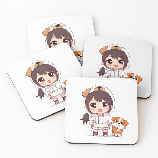 Item preview,  Cute Anime Girl in Dog Costume with Puppy designed and sold by click.