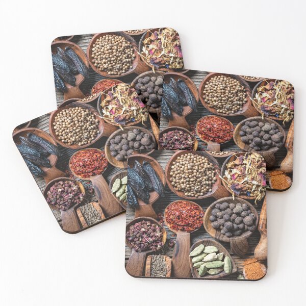 Item preview, Exotic spices in bowls and spice scoops II designed and sold by PhotoArt Thomas Klee.