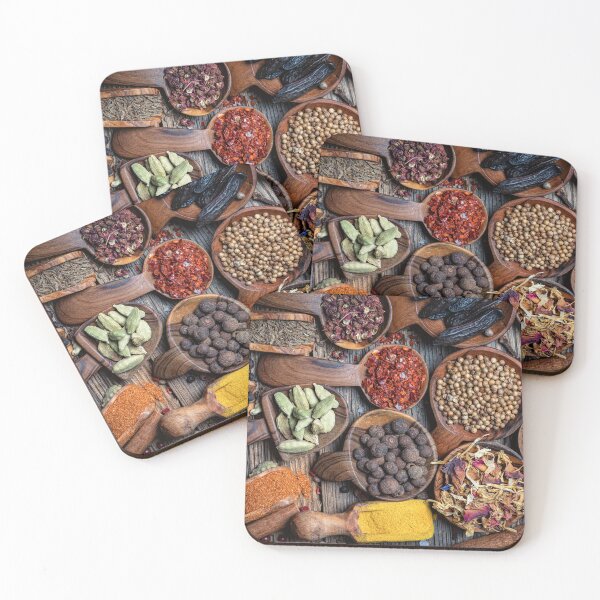 Item preview, Exotic spices in bowls and spice scoops II designed and sold by PhotoArt Thomas Klee.