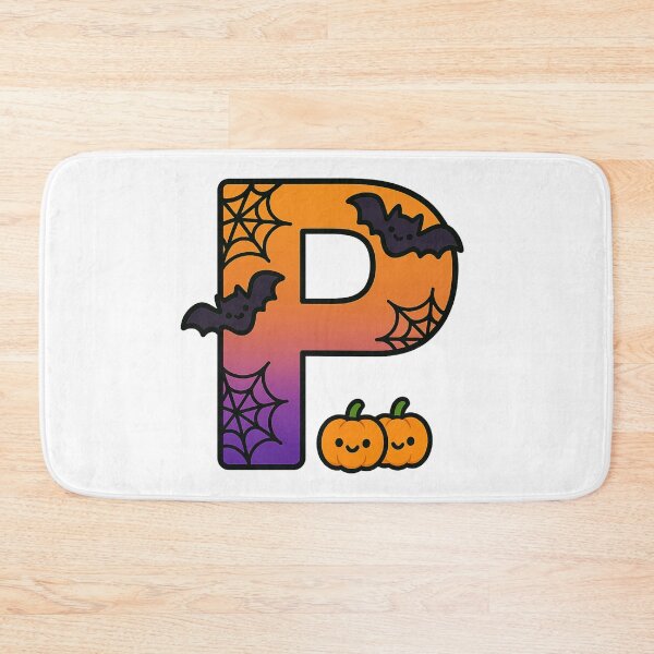 Item preview, Halloween Letter P – Cute Kawaii Cartoon with Spooky Details designed and sold by PrintCreations9.