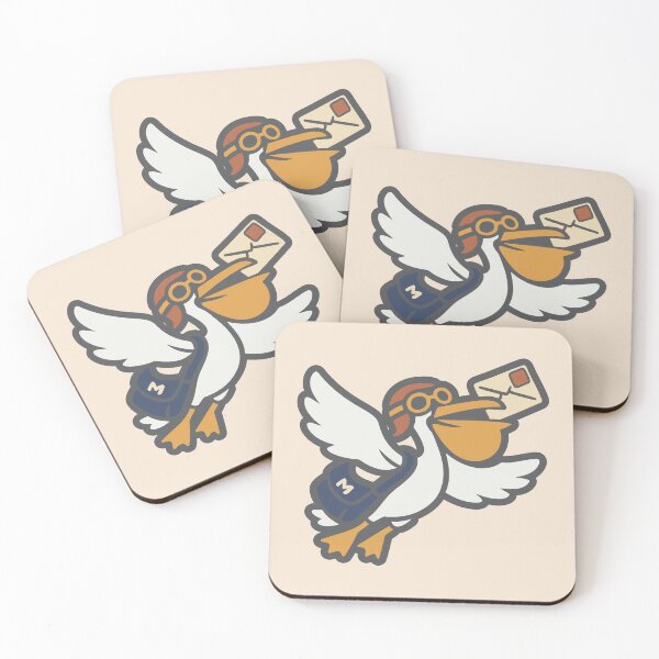 Item preview, Pelican Airmail Courier – Retro Cartoon Mail Delivery Mascot designed and sold by ZethStudios.