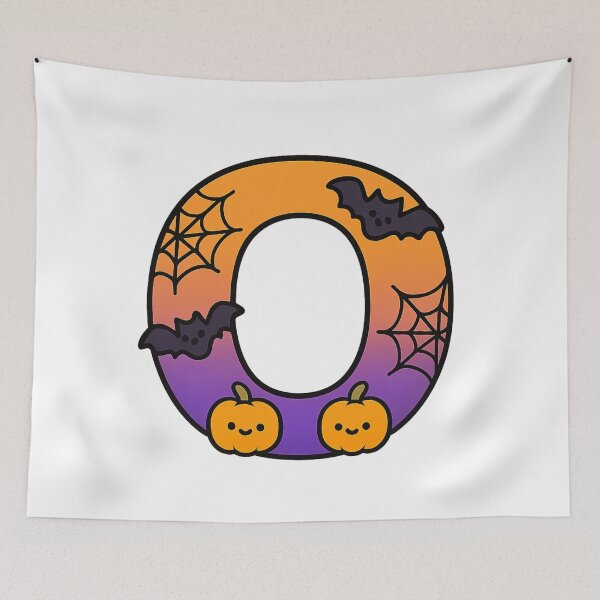 Item preview, Halloween Letter O – Cute Kawaii Cartoon with Spooky Details designed and sold by PrintCreations9.