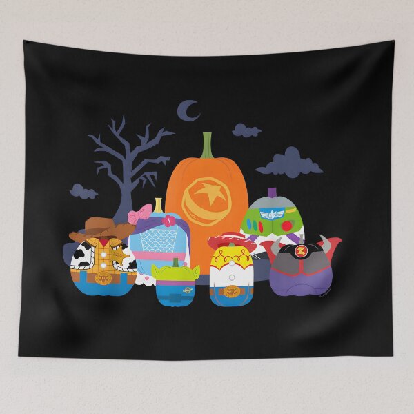 Item preview, Disney Pixar Toy Story Halloween Pumpkins – Woody, Buzz, Alien and Zurg Spooky Art designed and sold by alolo2021.
