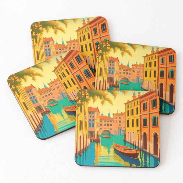 Item preview, Vibrant Venice Canal: Sunset Hues and Charming Architecture designed and sold by LanaGustavsson.