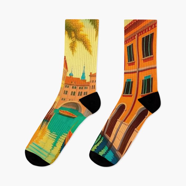 Item preview, Vibrant Venice Canal: Sunset Hues and Charming Architecture designed and sold by LanaGustavsson.