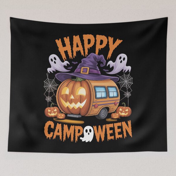 Item preview, Happy Halloween Camping Ghost Campfire designed and sold by savrmiller.
