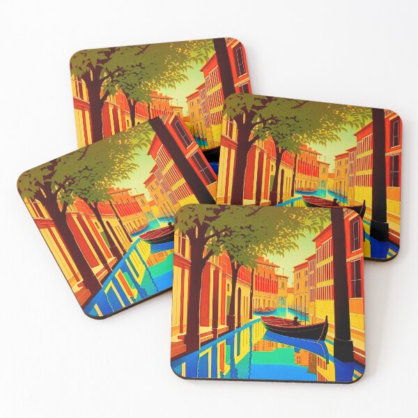 Item preview, Vibrant Venice Canal: Sunset Hues and Charming Architecture designed and sold by LanaGustavsson.