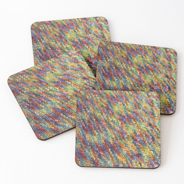 Item preview, Rainbow knitted fabric designed and sold by joyloveyarn.